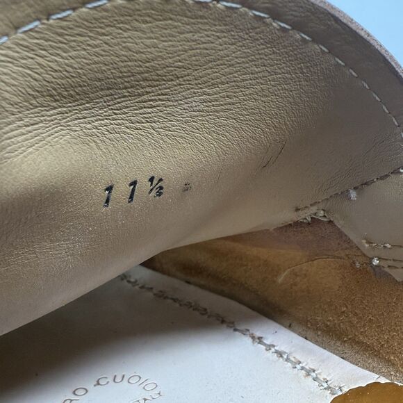 Tangier Penny Loafers Mens 11.5 Brown Leather Slip On Shoes Dress Casual Italian